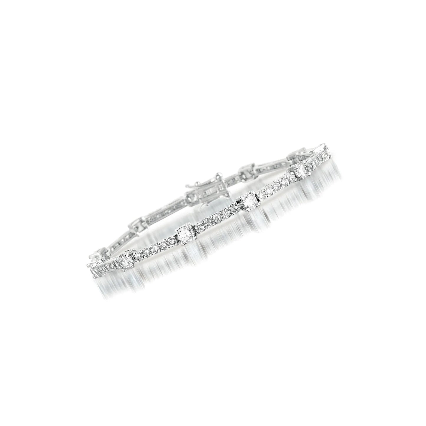 Collette Z Sterling Silver Dazzling Cubic Zirconia Tennis Style Bracelet
