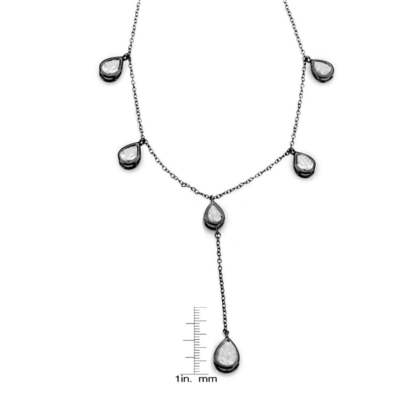 Collette Z Sterling Silver Gold Plated Cubic Zirconia Y Necklace