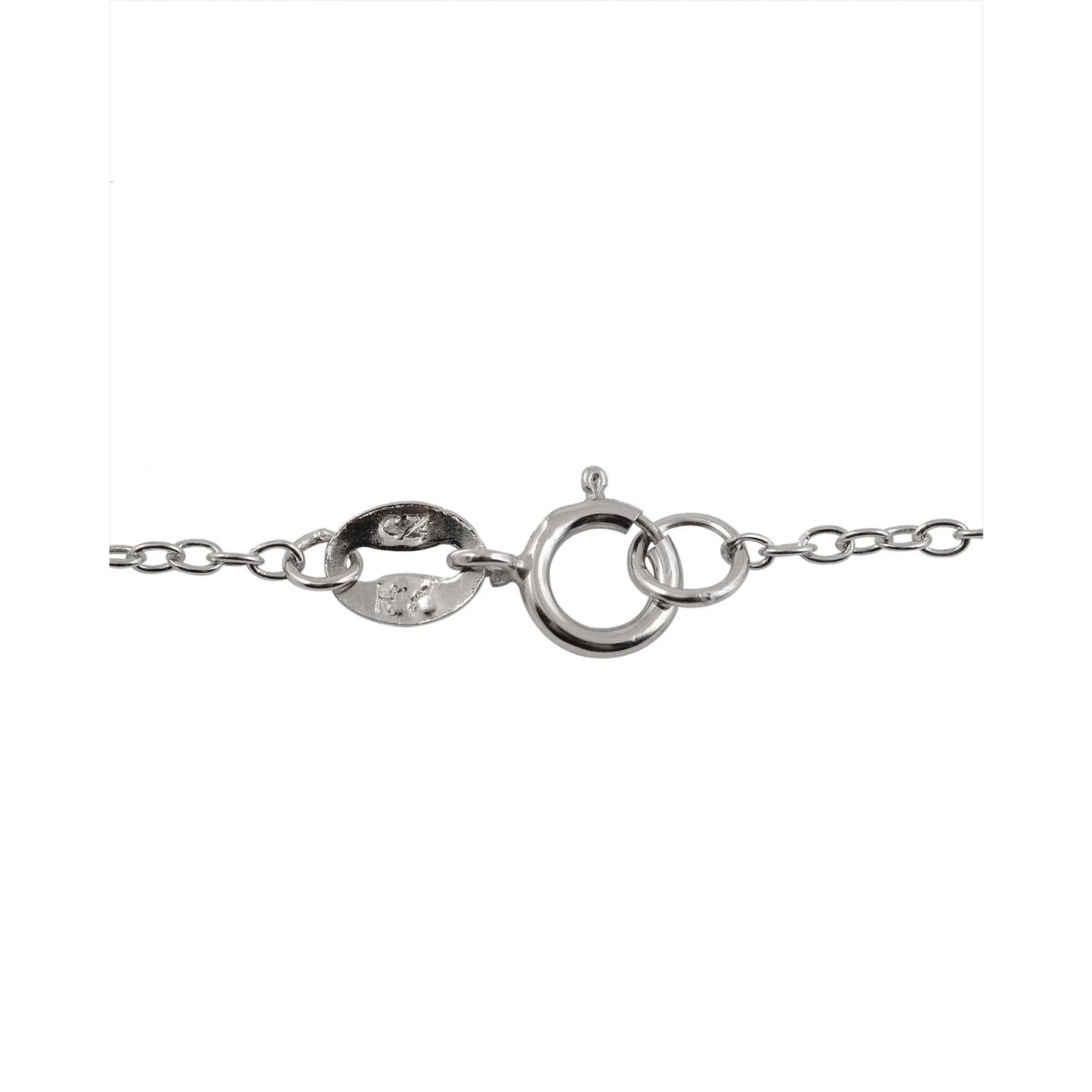 Collette Z Sterling Silver Black and White Cubic Zirconia Stones Hearts Pendant