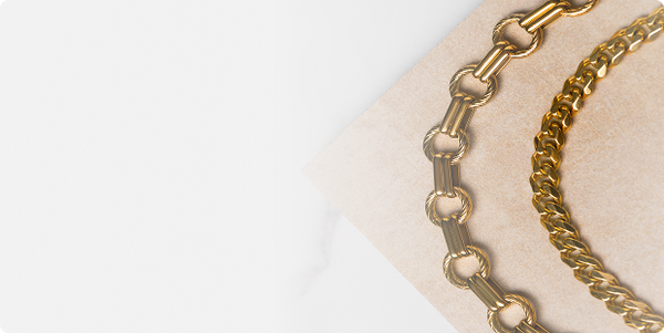 A gold bracelet 