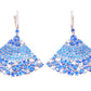 Multi Shape Dazzling Simulated Dangle Earrings, 925 Sterling Silver
