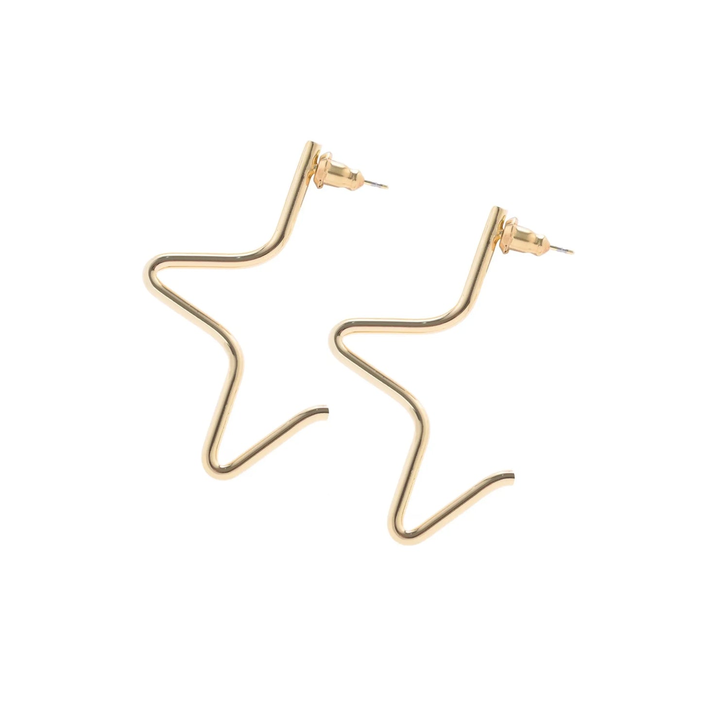 1/2 Star Earrings