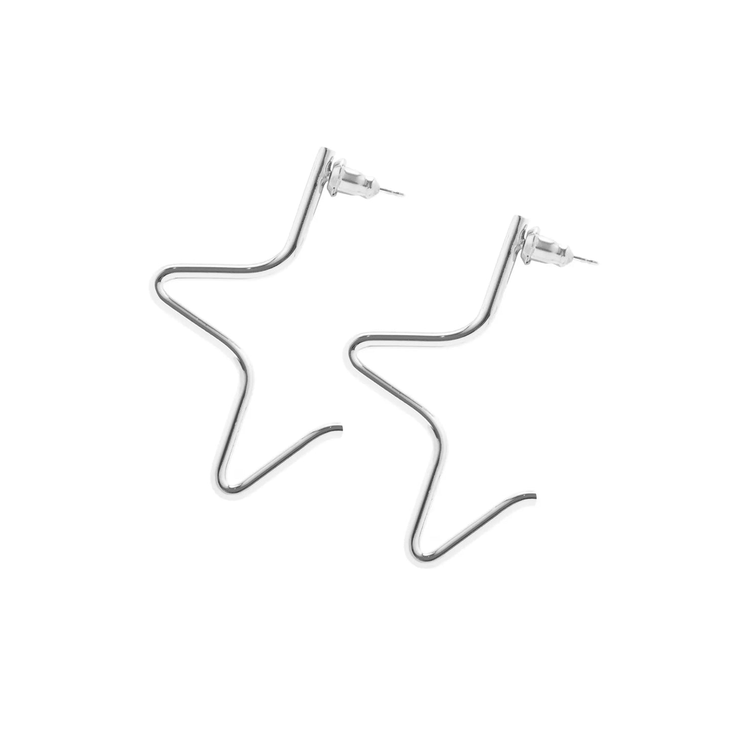 1/2 Star Earrings
