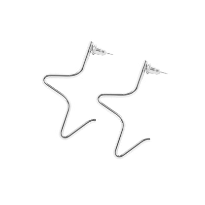 1/2 Star Earrings