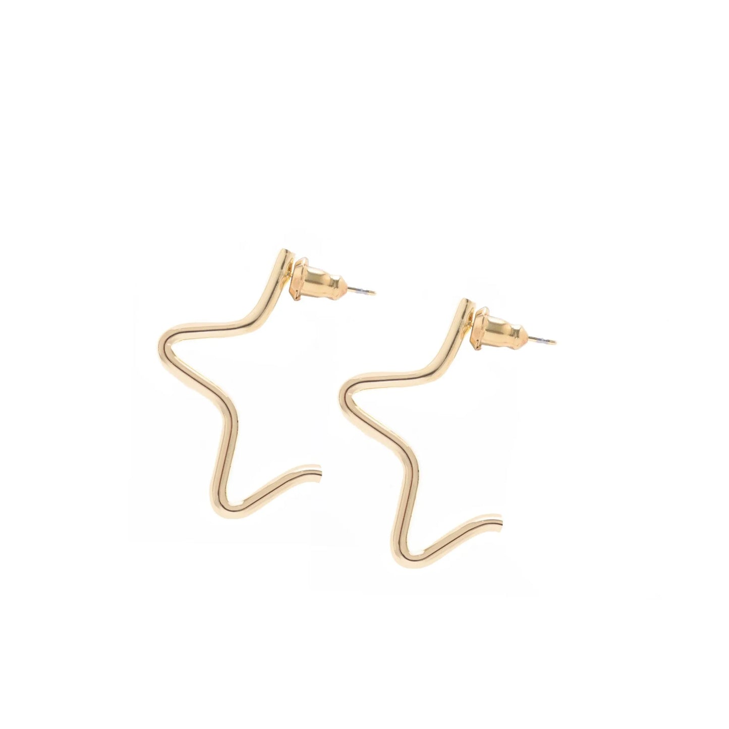 1/2 Star Earrings