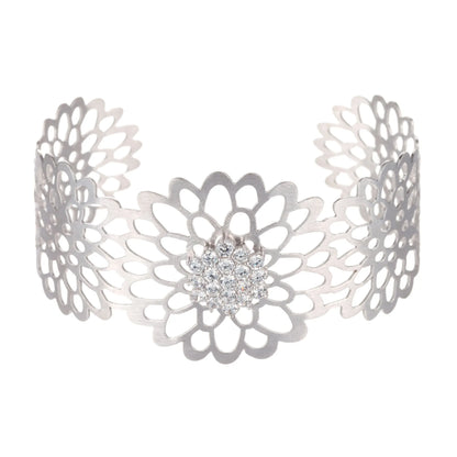Collette Z Sterling Silver Cubic Zirconia Lace Design Cuff