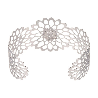 Collette Z Sterling Silver Cubic Zirconia Lace Design Cuff