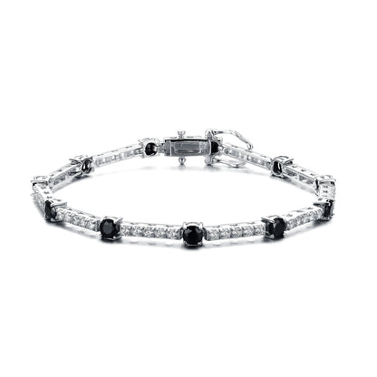 Collette Z Sterling Silver Dazzling Cubic Zirconia Tennis Style Bracelet