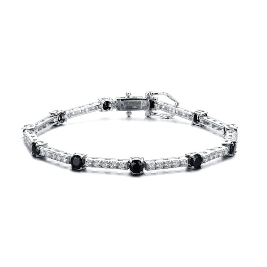Collette Z Sterling Silver Dazzling Cubic Zirconia Tennis Style Bracelet