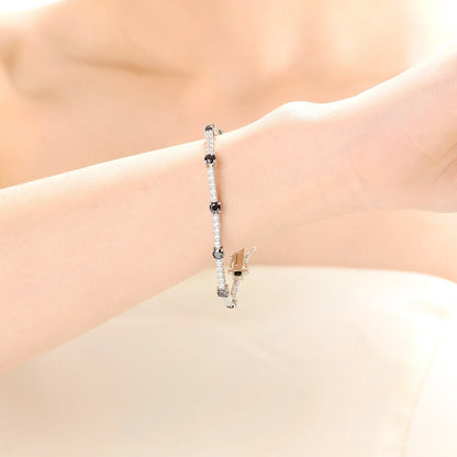 Collette Z Sterling Silver Dazzling Cubic Zirconia Tennis Style Bracelet