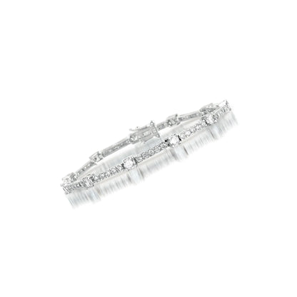 Collette Z Sterling Silver Dazzling Cubic Zirconia Tennis Style Bracelet
