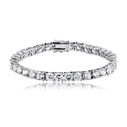 Collette Z Sterling Silver Cubic Zirconia 5mm Tennis Bracelet