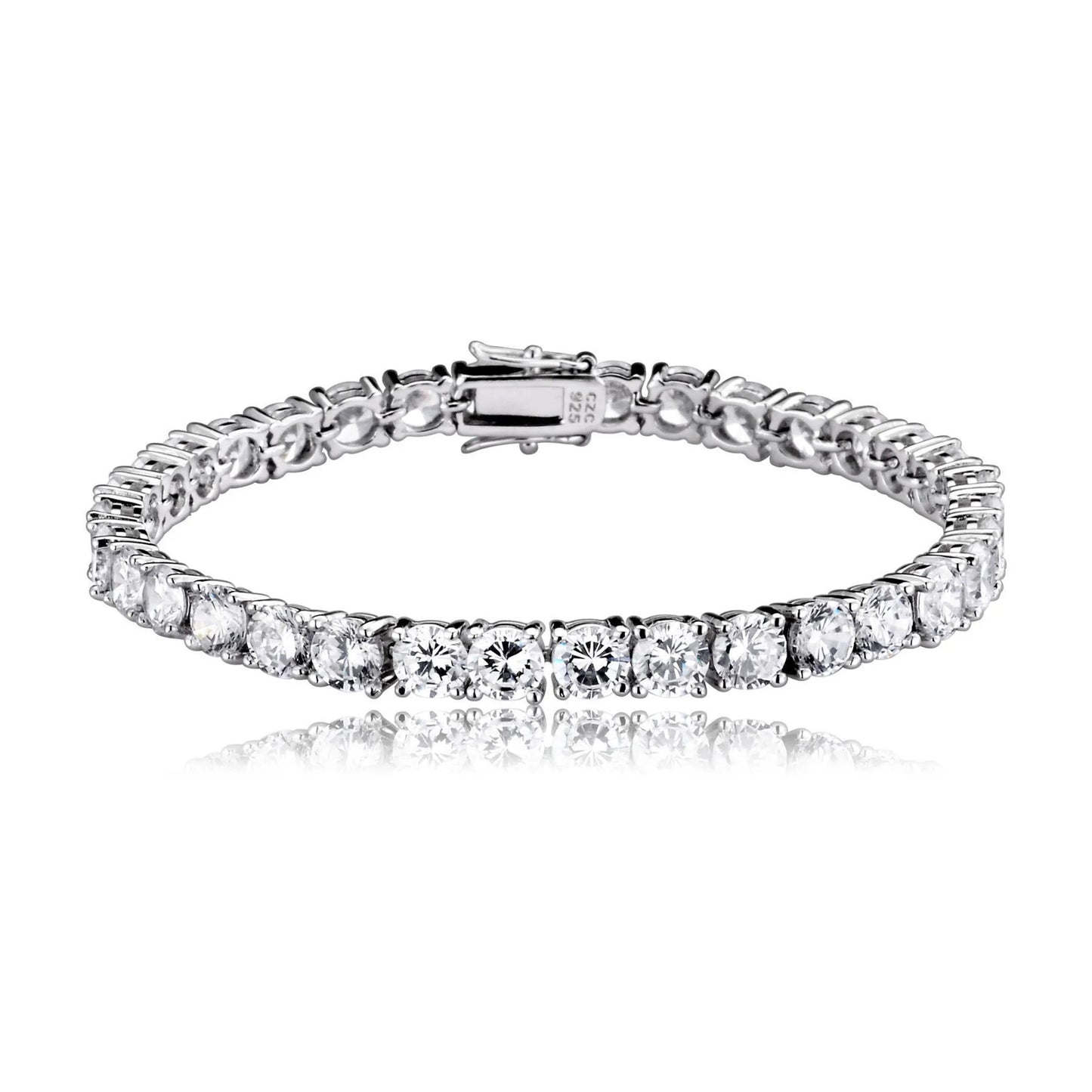 Collette Z Sterling Silver Cubic Zirconia 5mm Tennis Bracelet