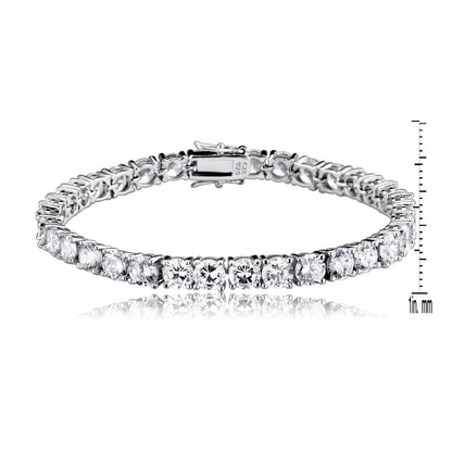 Collette Z Sterling Silver Cubic Zirconia 5mm Tennis Bracelet