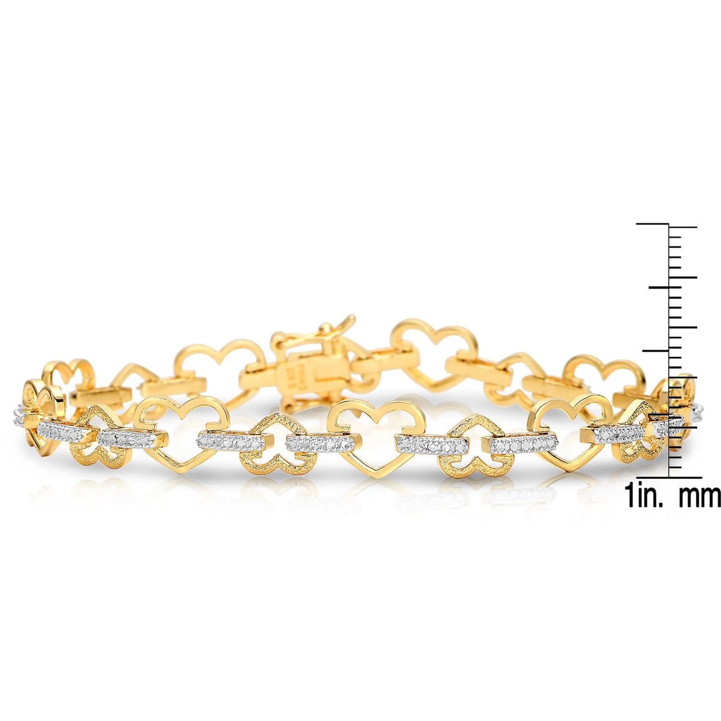 Collette Z Gold Plated and Cubic Zirconia Petal Bracelet