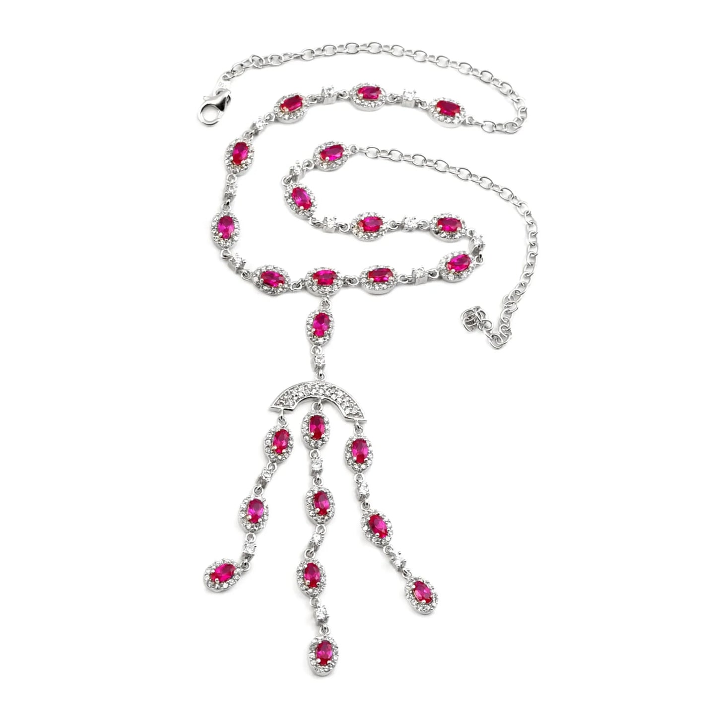 Collette Z Sterling Silver Purple Cubic Zirconia Dream Catcher Necklace