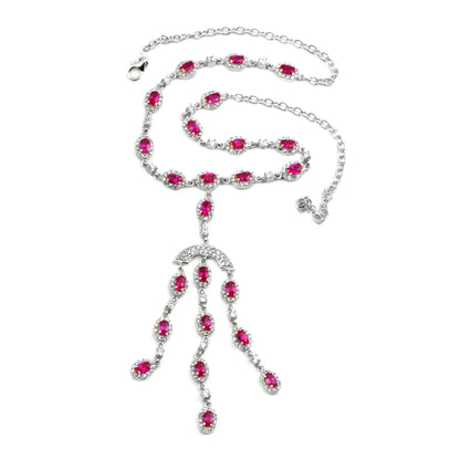 Collette Z Sterling Silver Purple Cubic Zirconia Dream Catcher Necklace