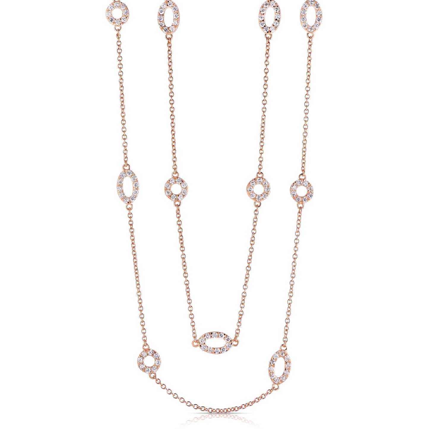Collette Z Rose Goldtone Sterling Silver Cubic Zirconia Necklace