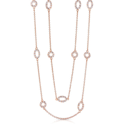 Collette Z Rose Goldtone Sterling Silver Cubic Zirconia Necklace
