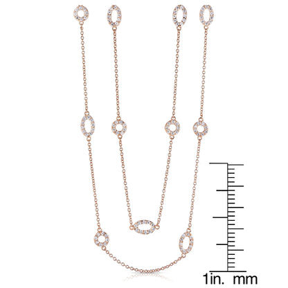 Collette Z Rose Goldtone Sterling Silver Cubic Zirconia Necklace