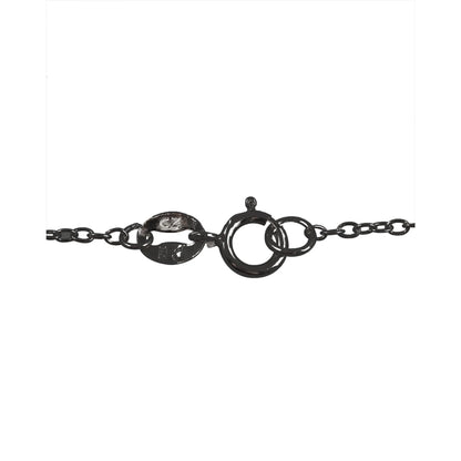 Collette Z Sterling Silver Cubic Zirconia and Black Cubic Zirconia Dangling Pendant Necklace